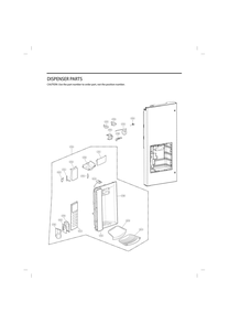Dispenser Parts Diagram and Parts List for GC-L288GSXP ASTCNA2 LG Refrigerator