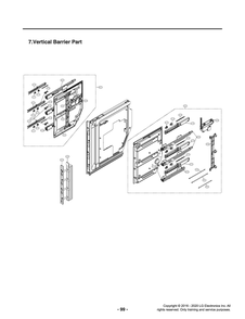 Vertical Barrier Part Diagram and Parts List for GR-X30FGNGM AGRCNA0 LG Refrigerator