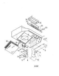 Range Hood Diagram and Parts List for 23351899  Kenmore Range Hood
