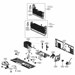 Cycle Parts Diagram and Parts List for 75075 ASTCSE0 LG Refrigerator