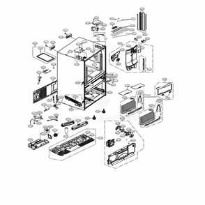 Case Parts Diagram and Parts List for LMXC23746D ASBCNA3 LG Refrigerator