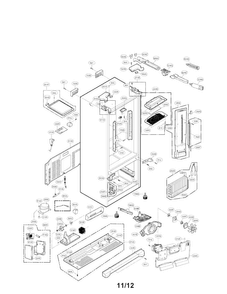 Case Parts Diagram and Parts List for LFX25976SW 01 LG Refrigerator