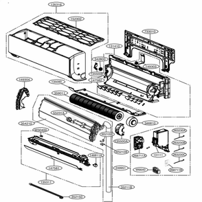 Sj Chassis Diagram and Parts List for ARNU093SJR4 ANCBLUS LG Air Conditioner