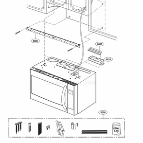 Installation Parts Diagram and Parts List for LMVH1711BD CBDELGA LG Range
