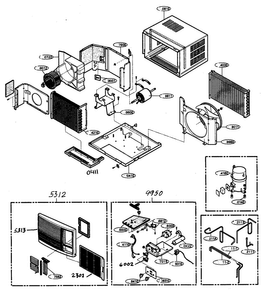 Cabinet Parts Diagram and Parts List for LW-F2130CL  LG Air Conditioner