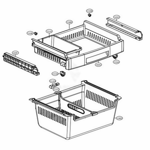 Freezer Parts Diagram and Parts List for 71329 AWBCSE2 LG Refrigerator