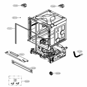Main Diagram and Parts List for LUDP8908SN ASTEEUS LG Dishwasher