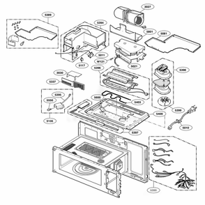 Interior Part 2 Diagram and Parts List for SCA1000HWW AWHEGEU LG Range