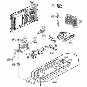 Main Parts 3 Diagram and Parts List for LBNC15231V APZCNA0 LG Refrigerator