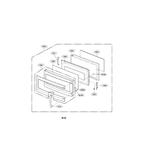 Door Diagram and Parts List for LMV2073ST 00 LG Microwave Oven Combo