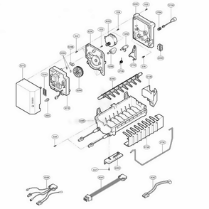 Ice Maker Parts Diagram and Parts List for 66212 ASWCSCB LG Refrigerator