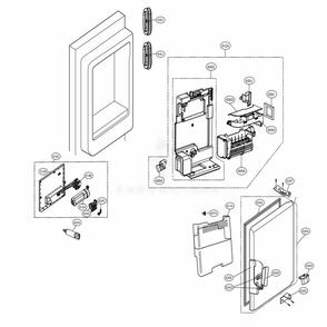 Ice Maker Part Diagram and Parts List for LNXC23766D ASBCNA1 LG Refrigerator