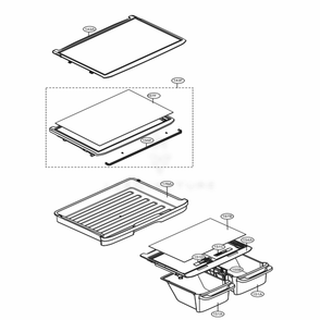 Refrigerator Parts Diagram and Parts List for 78039 AWBCSE3 LG Refrigerator