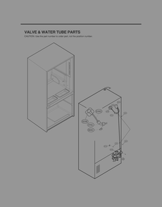 Valve And Water Tube Parts Diagram and Parts List for GR-L338HSJM ASTCNA1 LG Refrigerator