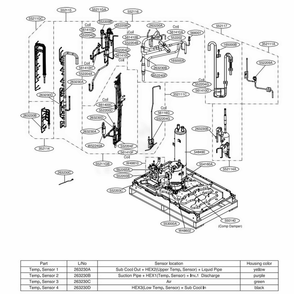 Main 3 Diagram and Parts List for ARUB096DTE4 AWGBLUS LG Air Conditioner
