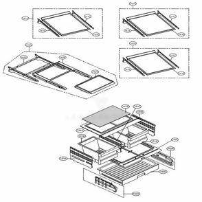 Refrigerator Parts Diagram and Parts List for LFX28968SW ASWCNA2 LG Refrigerator