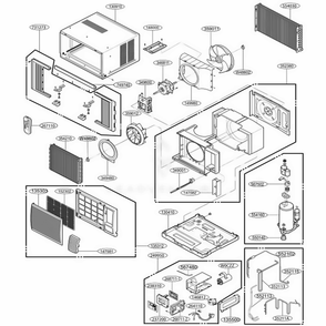 Main Diagram and Parts List for CP08F10 AWYAORD LG Air Conditioner