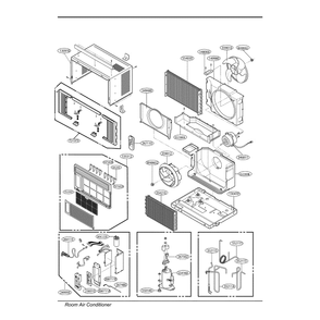Section Diagram and Parts List for GWHD6500R AWYAUSH LG Air Conditioner