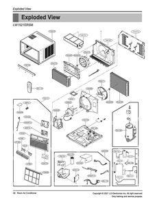 Diagram 1 Diagram and Parts List for LW1521ERSM AT1AYOW LG Air Conditioner