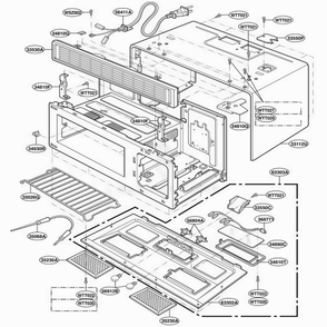 Part Location Diagram of 3303W1A005G LG BASE PLATE Assembly