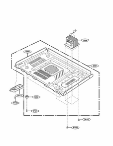 Base Plate Parts Diagram and Parts List for 72163992301  Kenmore Microwave