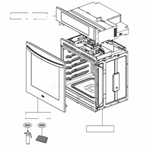 Main Diagram and Parts List for LWS3063ST AS2LLGA LG Wall Oven