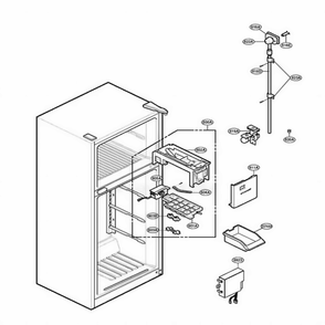 Ice Maker Part Diagram and Parts List for LRTGC1815BK AWBCLGM LG Refrigerator