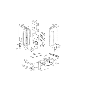 Door Diagram and Parts List for LFX28968SB 00 LG Refrigerator