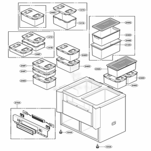 Main 2 Diagram and Parts List for GRK243PRS ACRCSJA LG Refrigerator