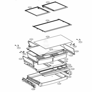 Refrigerator Parts Diagram and Parts List for LDC24370SW ASWCNA0 LG Refrigerator