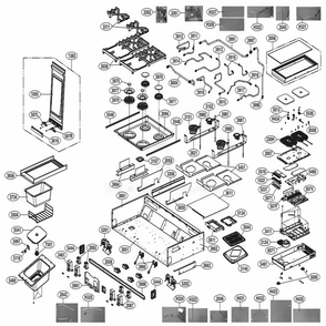 Cooktop Parts Diagram and Parts List for SKSDR480SIS ASTLSGN LG Range