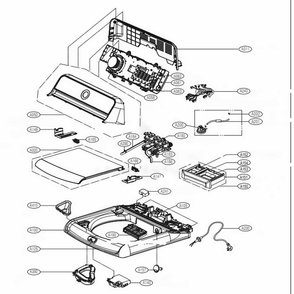 Cover Assembly Diagram and Parts List for LGWT7700HVA ASSEEUS LG Washer