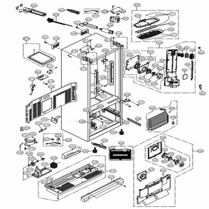 Case Parts Diagram and Parts List for LMX28988ST ASTCNA6 LG Refrigerator