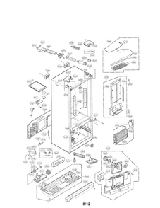 Case Parts Diagram and Parts List for LFX28968ST 00 LG Refrigerator