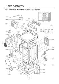 Diagram 1 Diagram and Parts List for F1397FYN ABWEEUS LG Washer