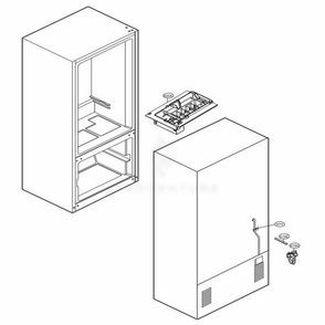 Ice Maker Parts Diagram and Parts List for LDCS24223S ASTCNA2 LG Refrigerator