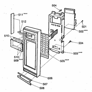 Control Panel Diagram and Parts List for 7218863480  Kenmore Microwave
