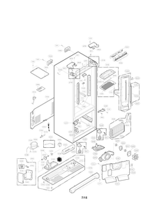 Case Parts Diagram and Parts List for LFC21776ST 01 LG Refrigerator