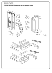 Door Parts Diagram and Parts List for GR-L28ANSJM ASTCSE2 LG Refrigerator