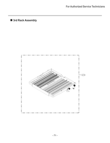 3rd Rack Assembly Diagram and Parts List for SDWD24P3 AASESTA LG Dishwasher