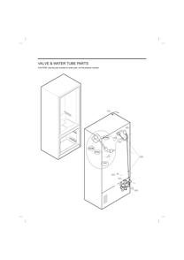 Valve And Water Tube Parts Diagram and Parts List for GC-L288GQXP AWBCNA1 LG Refrigerator