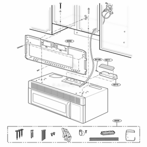 Installation Parts Diagram and Parts List for MH6150XLT ABSEWRP LG Range