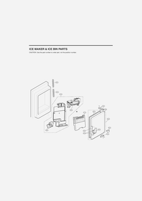 Ice Maker And Ice Bin Parts Diagram and Parts List for GC-L28ANMXM AMTCNA0 LG Refrigerator