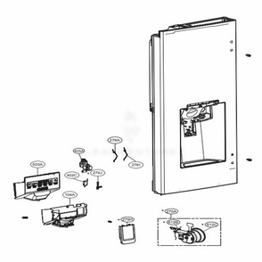 Dispenser Parts Diagram and Parts List for LFXS28566D ASBCNA4 LG Refrigerator