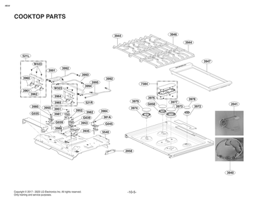 Diagram 5 Diagram and Parts List for FV474PGV ASTELGA LG Range