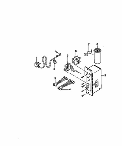 Control Box Assembly Diagram and Parts List for 58078053890  Kenmore Air Conditioner
