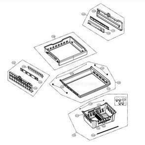 Freezer Parts Diagram and Parts List for LMXS30796S ASTCNA1 LG Refrigerator