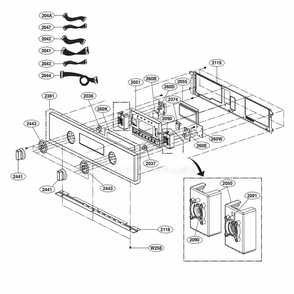 Controller Parts Diagram and Parts List for UPWS3044ST AS1LSGN LG Wall Oven