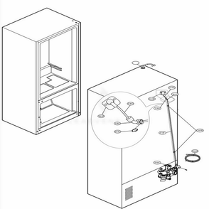 Valve And Water Tube Parts Diagram and Parts List for GF5D906SL ASTRGAP LG Refrigerator