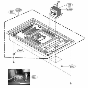 Base Plate Parts Diagram and Parts List for LCS1413SB CBKELGA LG Wall Oven